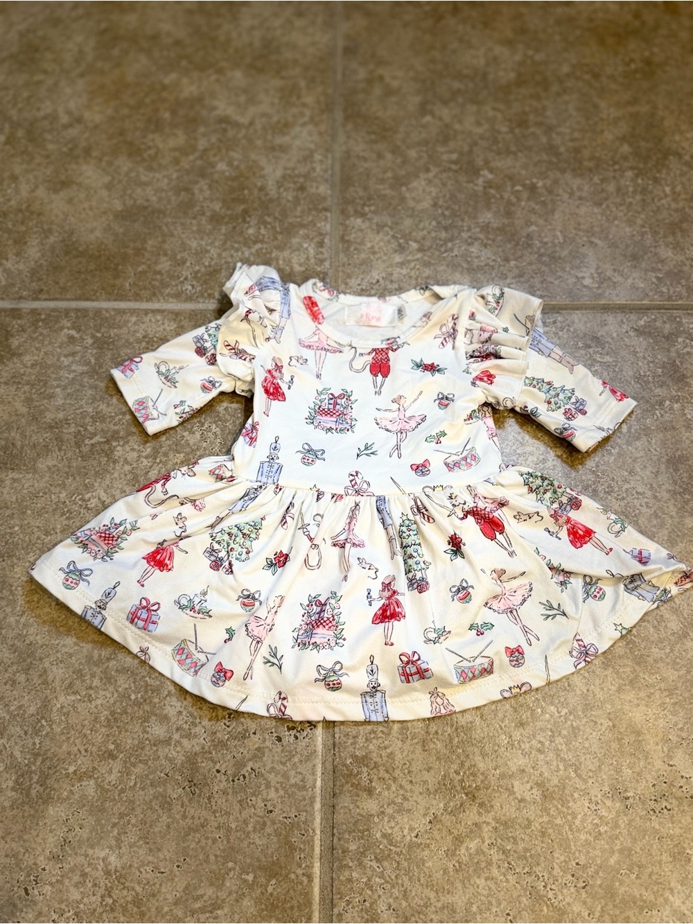 Mila & Rose Nutcracker Christmas Skirted Bodysuit 3-6M